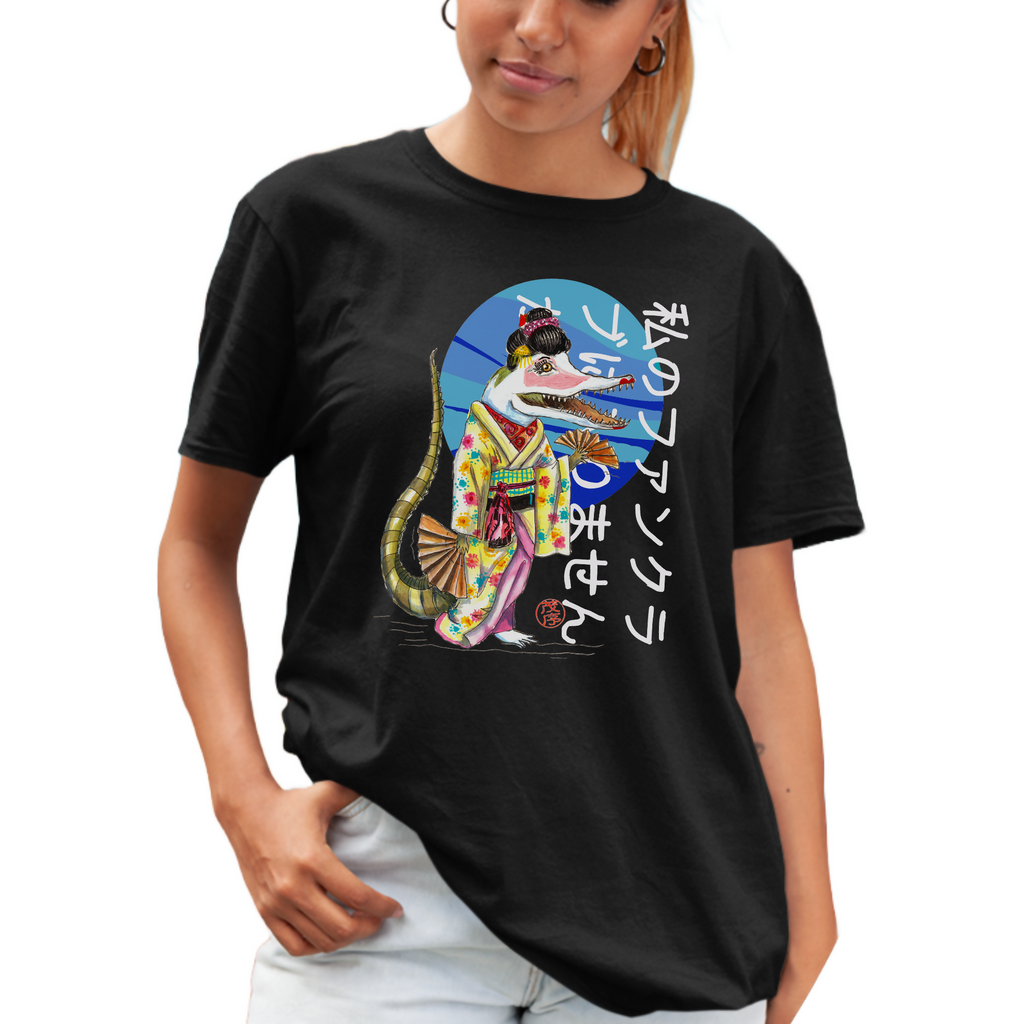 Geisha Crocodile - Adult Unisex T-shirt - ( MoJoSA )