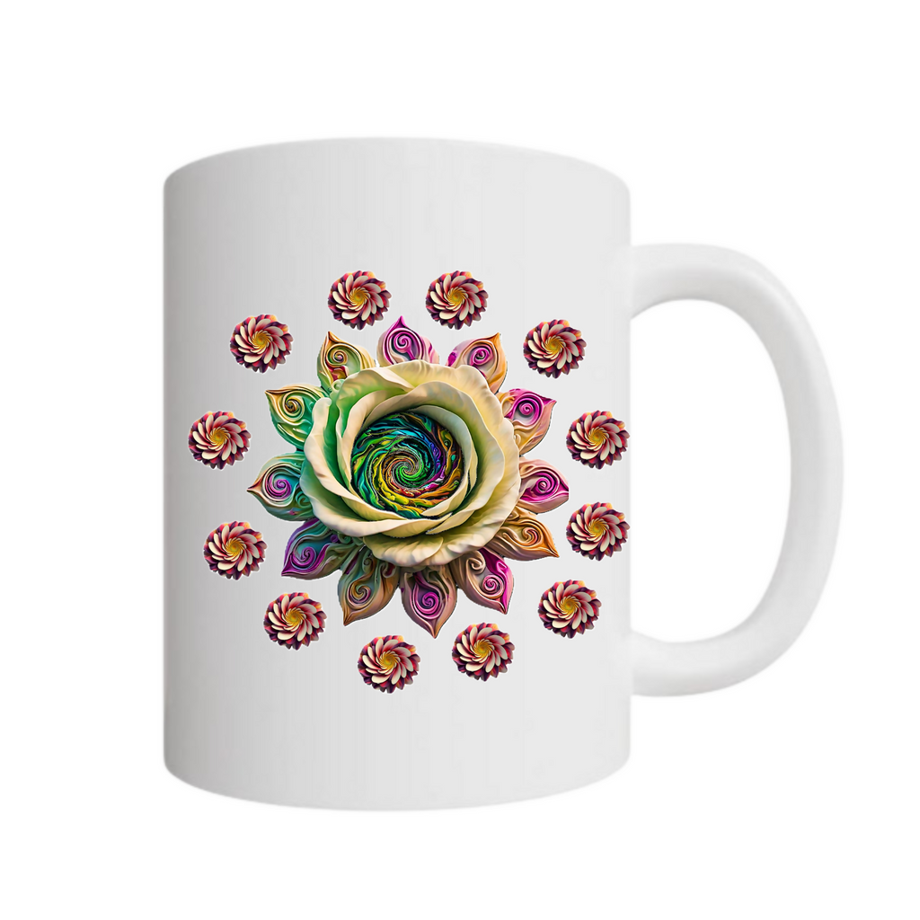 Petals & Palettes 4 - Ceramic Mug (ArtzyAi)