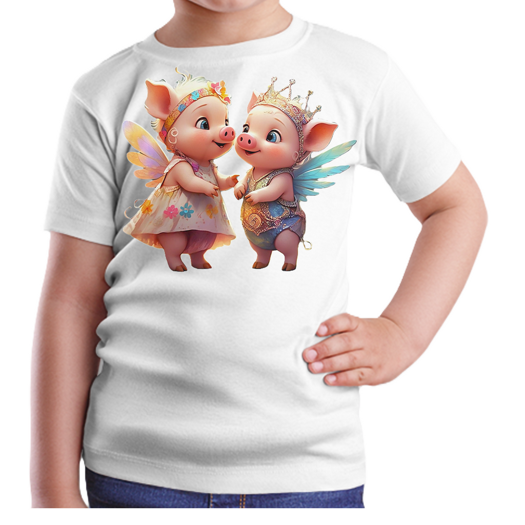 Piggy-7 Kids T-Shirt (ArtzyAi)