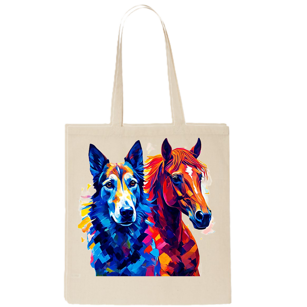 Soul of the Horse & Dog: Abstract 15 - Tote Bag (ArtzyAi)