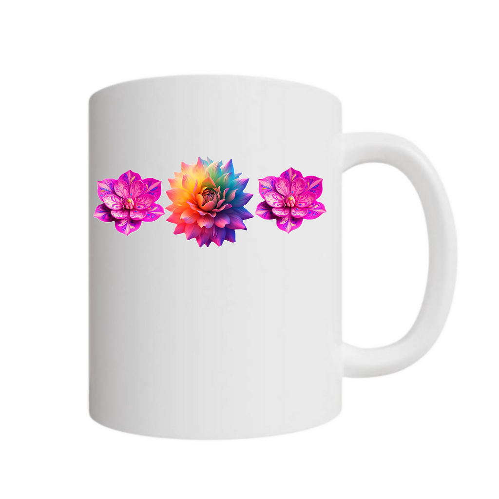 Petals & Palettes 10- Ceramic Mug (ArtzyAi)