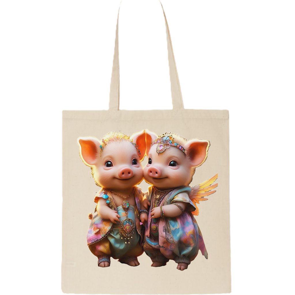 Piggy-10 Tote Bag (ArtzyAi)