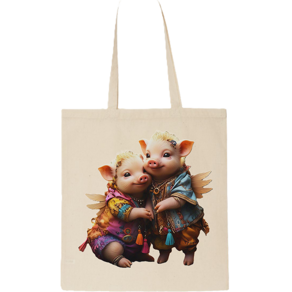 Piggy-5 Tote Bag (ArtzyAi)