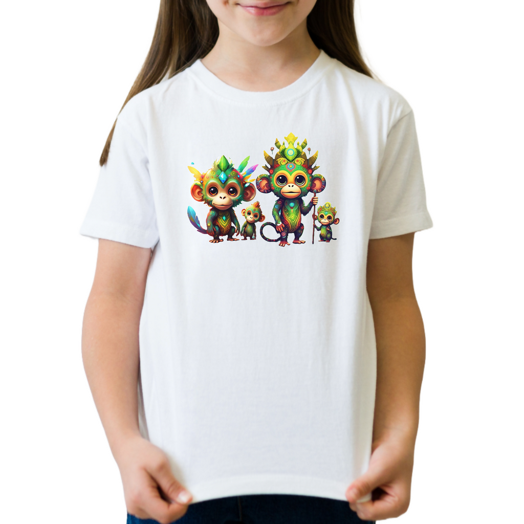 Funky Monkey & Friends 7 - Unisex Kids T-Shirt (ArtzyAi)