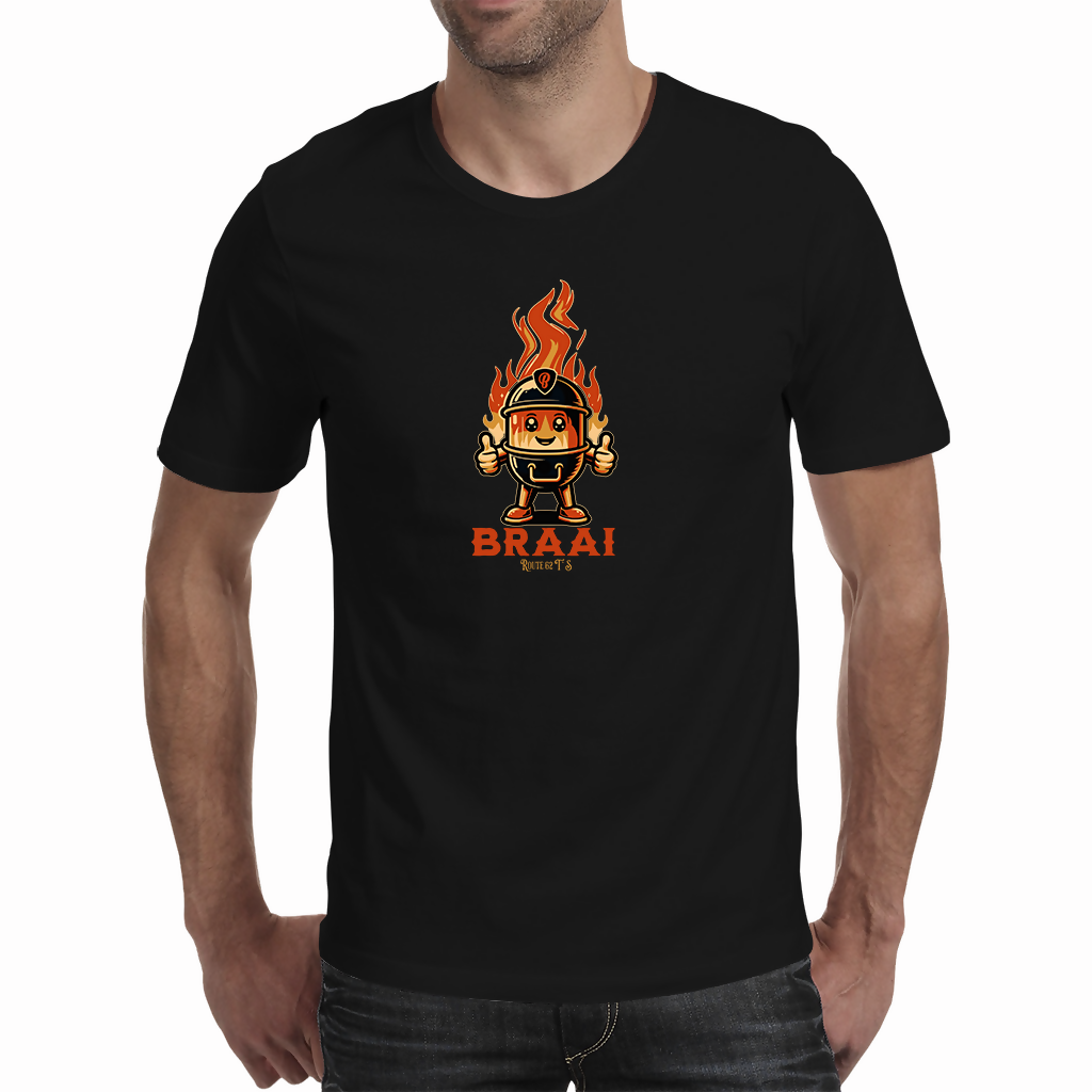 Braai Mascot - Men's T - Shirt ( Route 62 T'S )