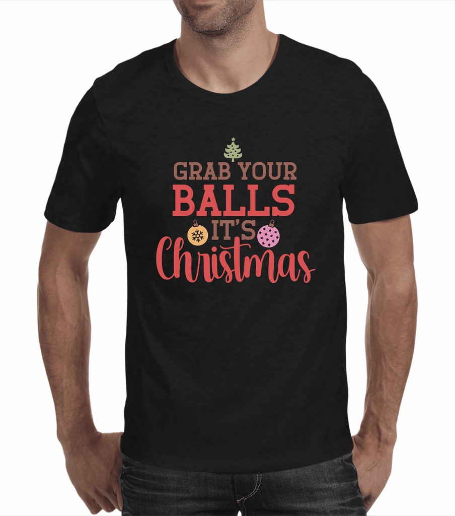 Funny Chrismas Tshirts | Grab Your Balls (Men)