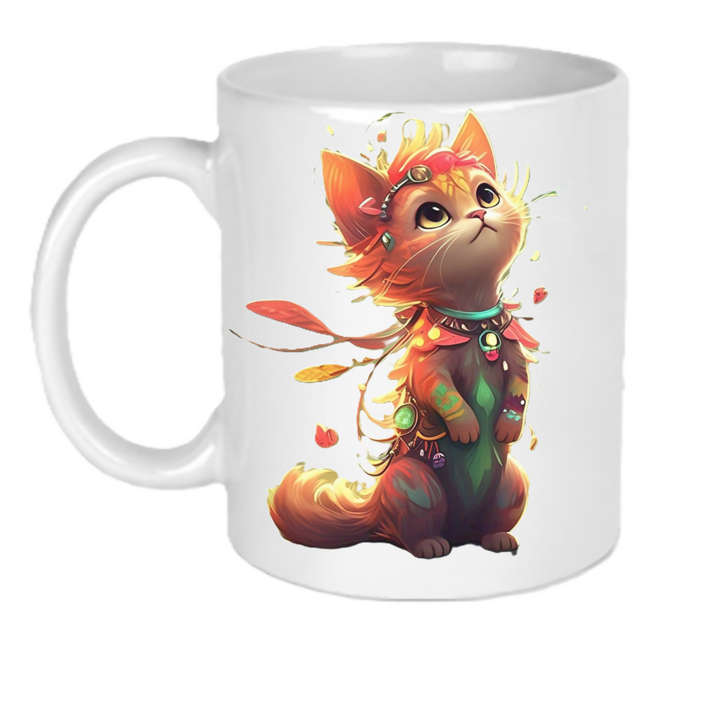 Purrfect-5 Ceramic Mug (ArtzyAi)