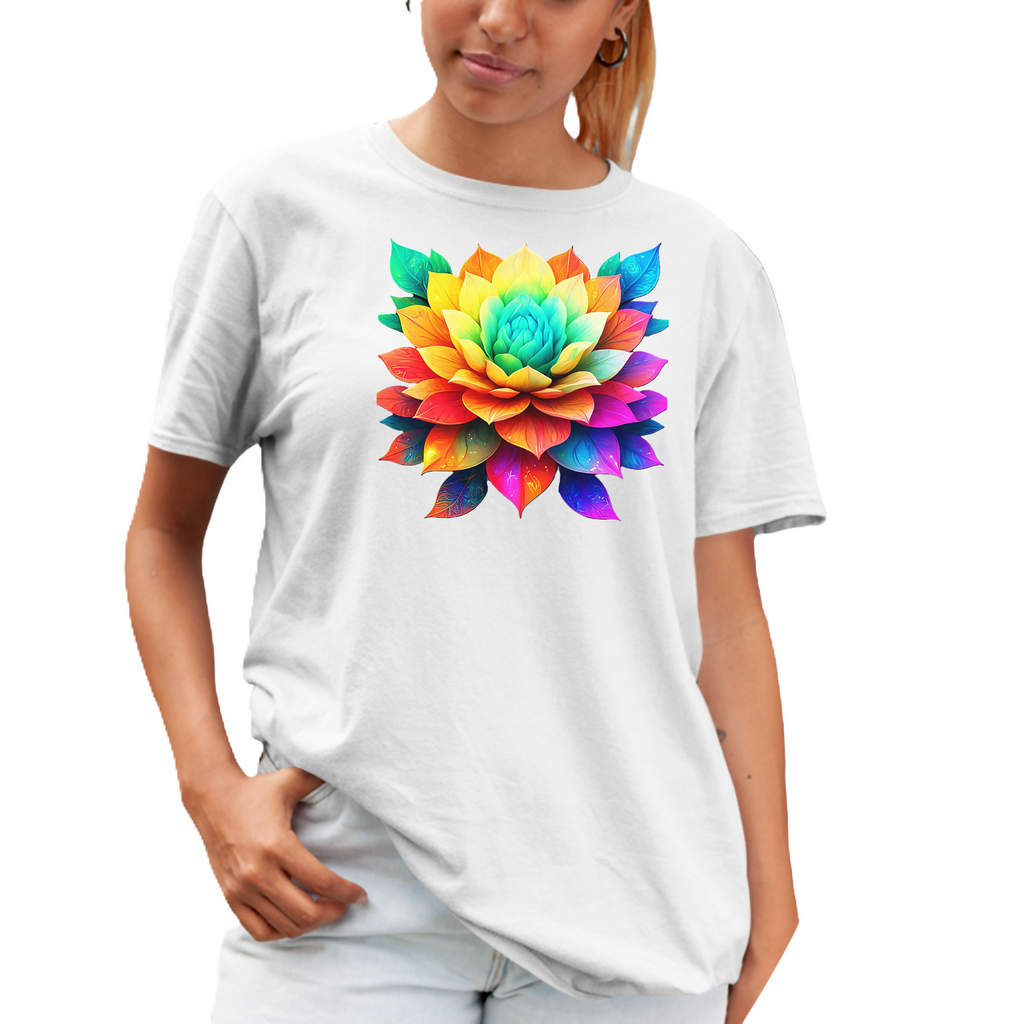 Flower Power-5 Ladies T-Shirt (ArtzyAi)