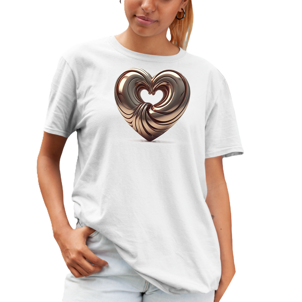 HEART OF GOLD - J Unisex T-Shirt (ArtzyAI)