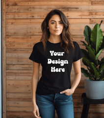 Design A T-shirt - Customize Ladies Print on FRONT, BACK, 2 SLEEVES, Short Sleeve T-shirt