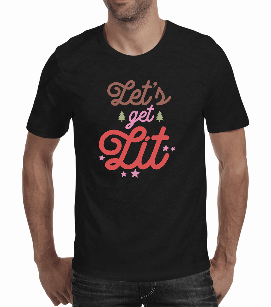 Funny Chrismas Tshirts | Let's Get Lit (Men)