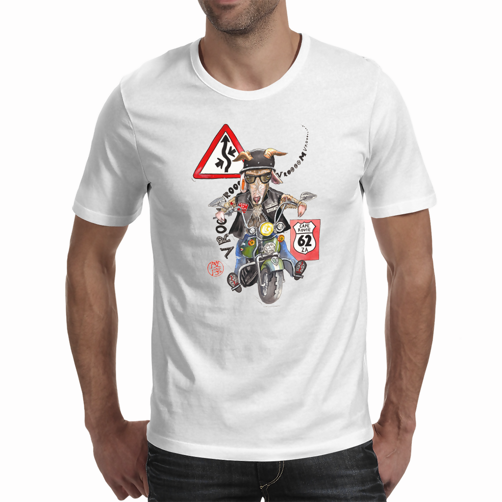 Goat Biker - Men's T-shirt ( MoJoSA )