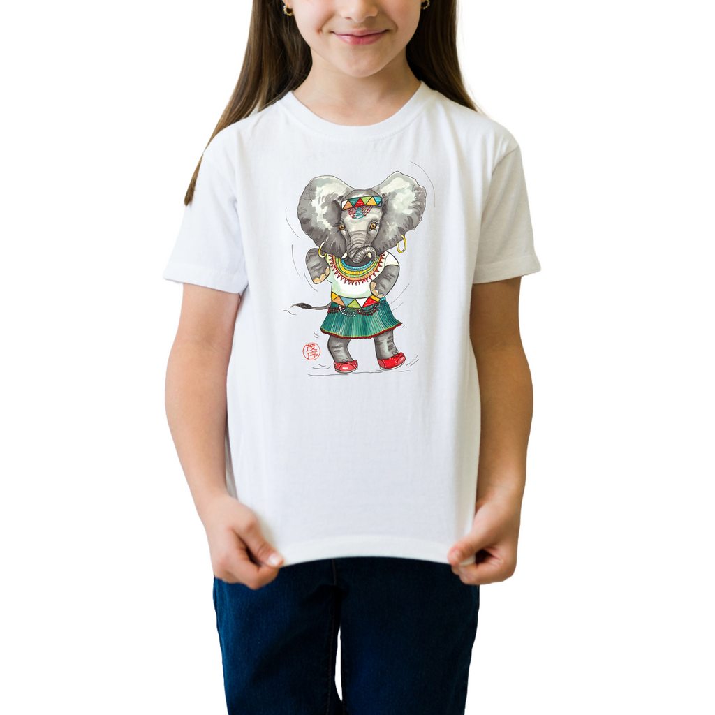 Zulu Elephant Dancer - Kid's T-shirt - ( MoJoSA )