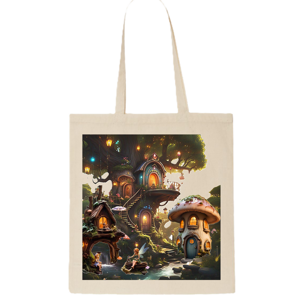 Fairy Flat 9- Tote Bag (ArtzyAi)