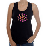 Flower D2 Ladies Black Vest (8)