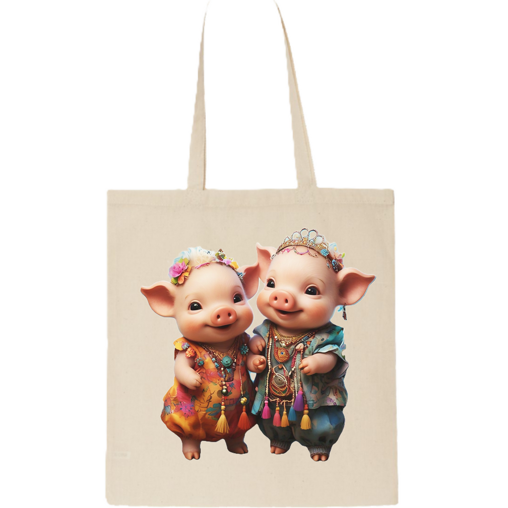 Piggy-1 Tote Bag (ArtzyAi)