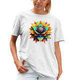 Flower Power-9 Ladies T-Shirt (ArtzyAi)