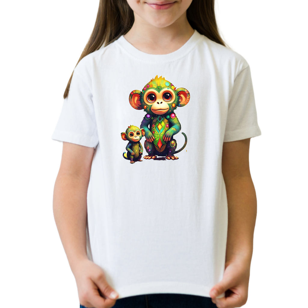 Funky Monkey 7 - Unisex Kids T-Shirt (ArtzyAi)