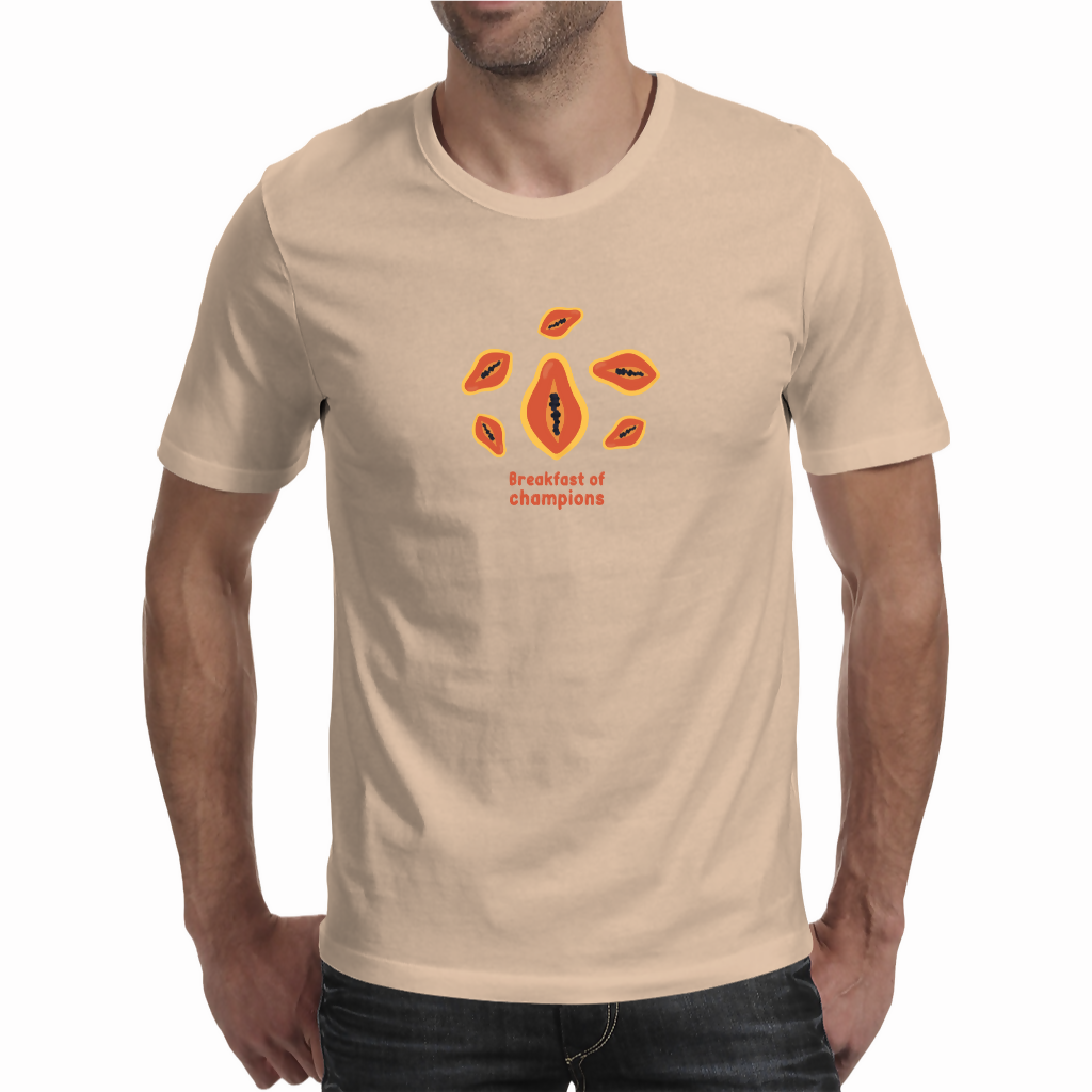 Breakfast of champions (Papaya) - Unisex T-shirt (NovelThredds)