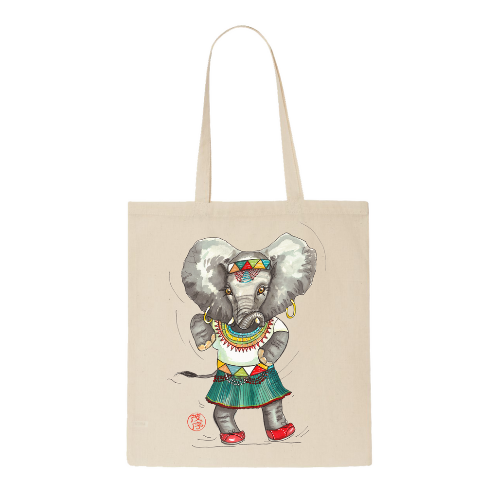 Zulu Elephant Dancer - Tote Bag - ( MoJoSA )