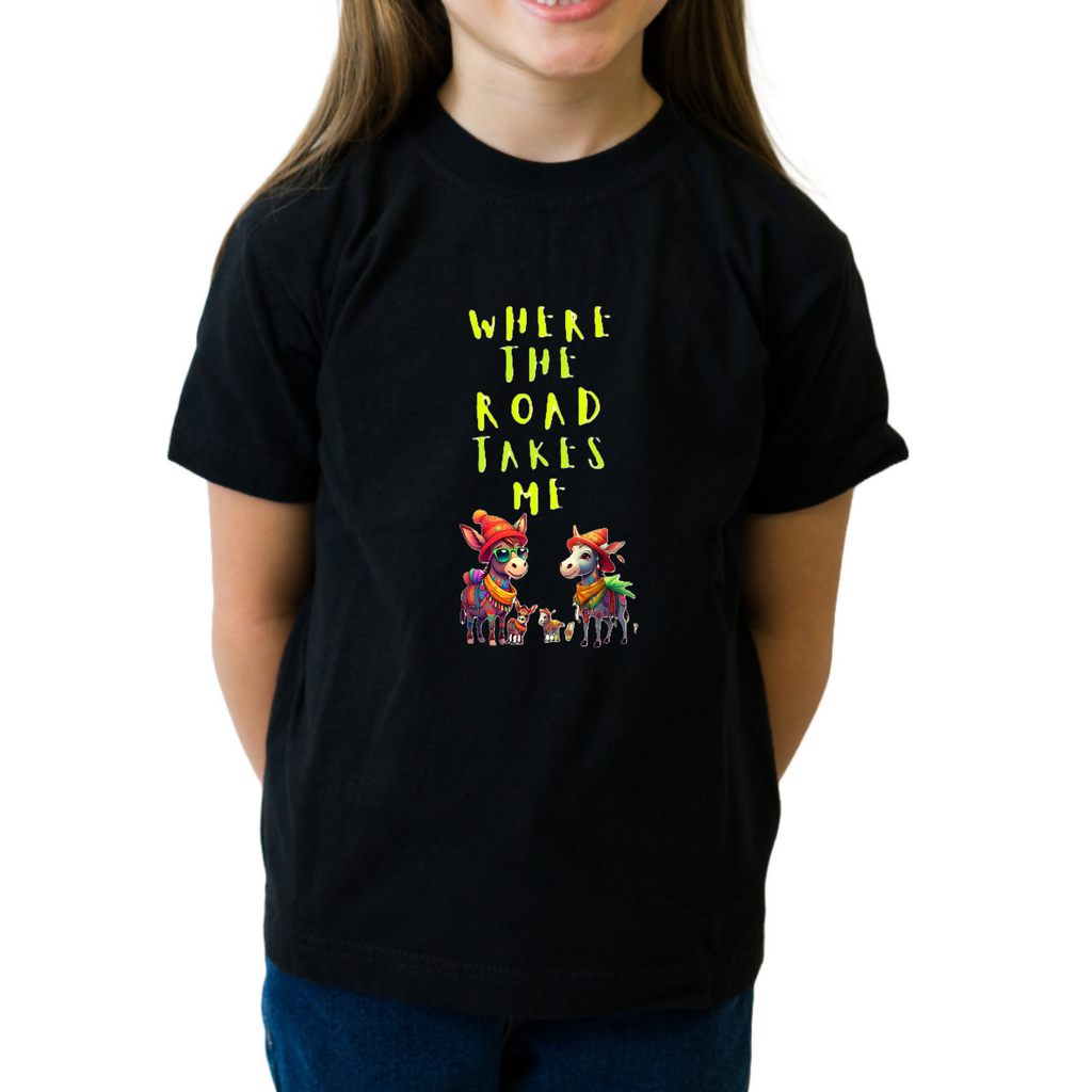 Where The Road Takes Me 1 - Unisex Kids T-Shirt (ArtzyAi)