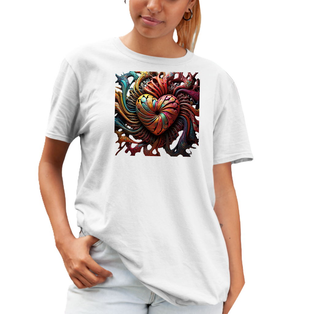 HEART OF GOLD - O -- Unisex T-Shirt (ArtzyAI)