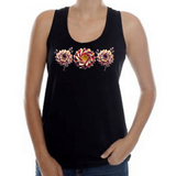 Flower D2 Ladies Black Vest (1)