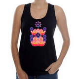 Flower D2 Ladies Black Vest (3)