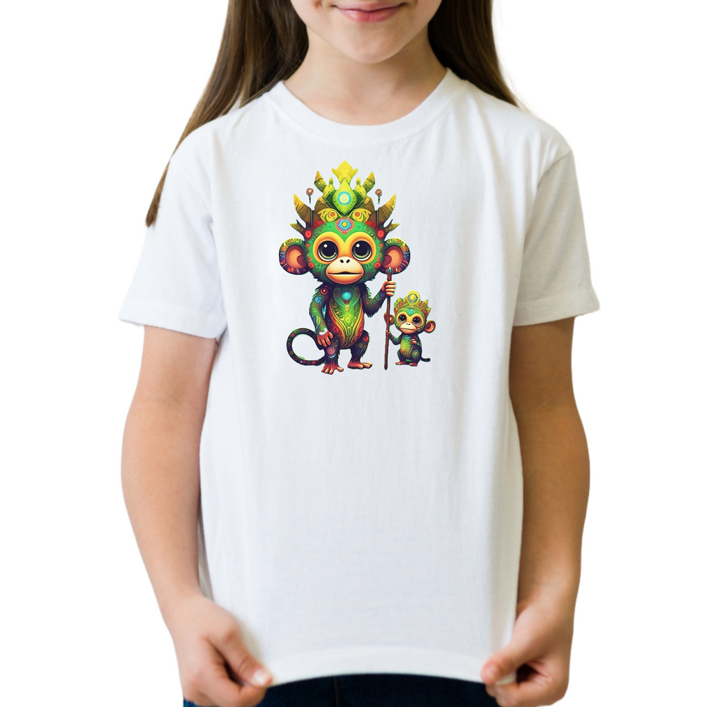 Funky Monkey 5 - Unisex Kids T-Shirt (ArtzyAi)