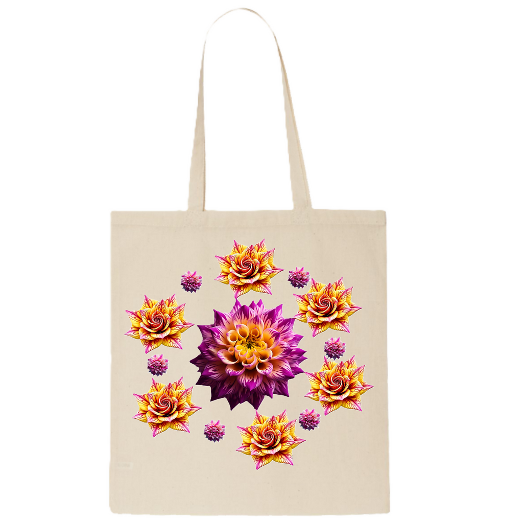 Floral Fantasies - Tote Bag (ArtzyAi)