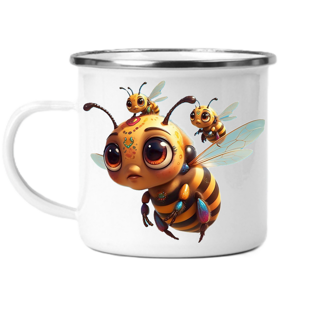 BEE-4 Enamel Mug (ArtzyAi)