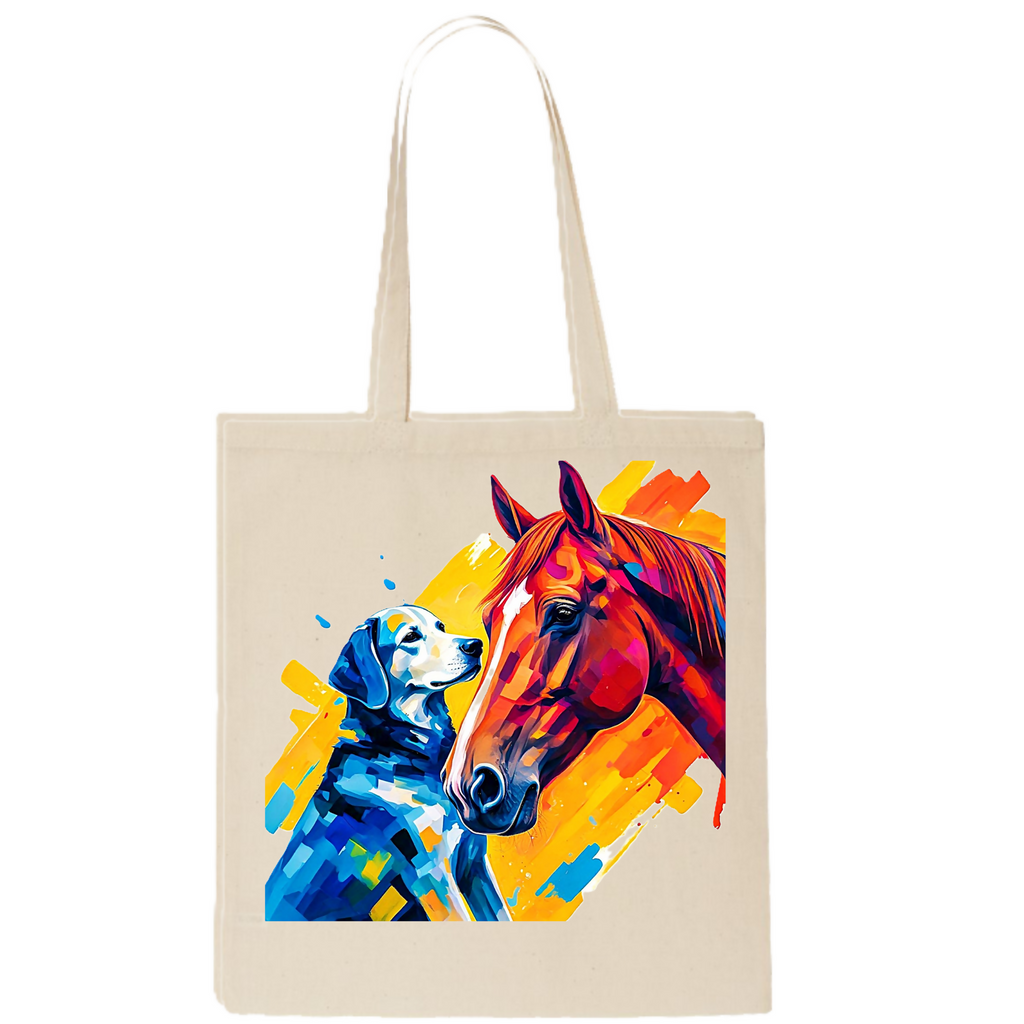 Soul of the Horse & Dog: Abstract 16 - Tote Bag (ArtzyAi)