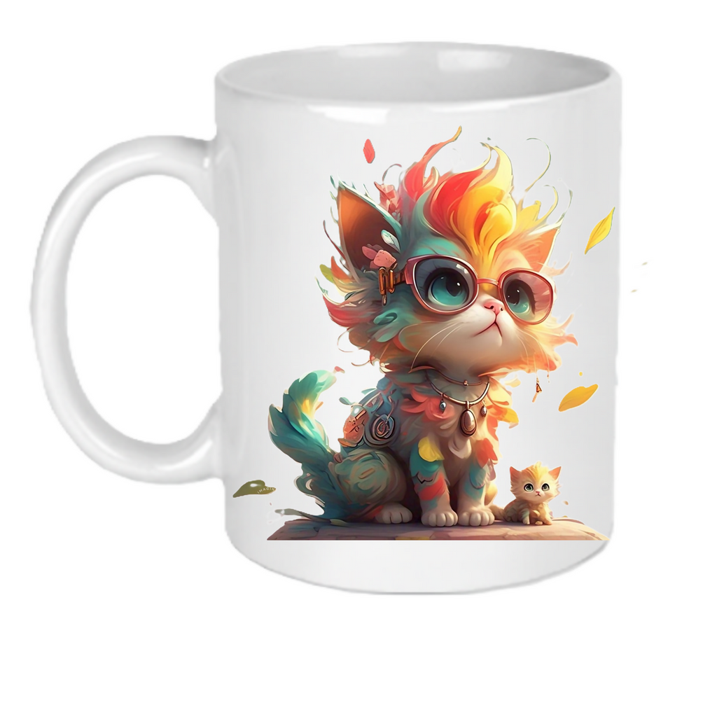 Purrfect-3 Ceramic Mug (ArtzyAi)