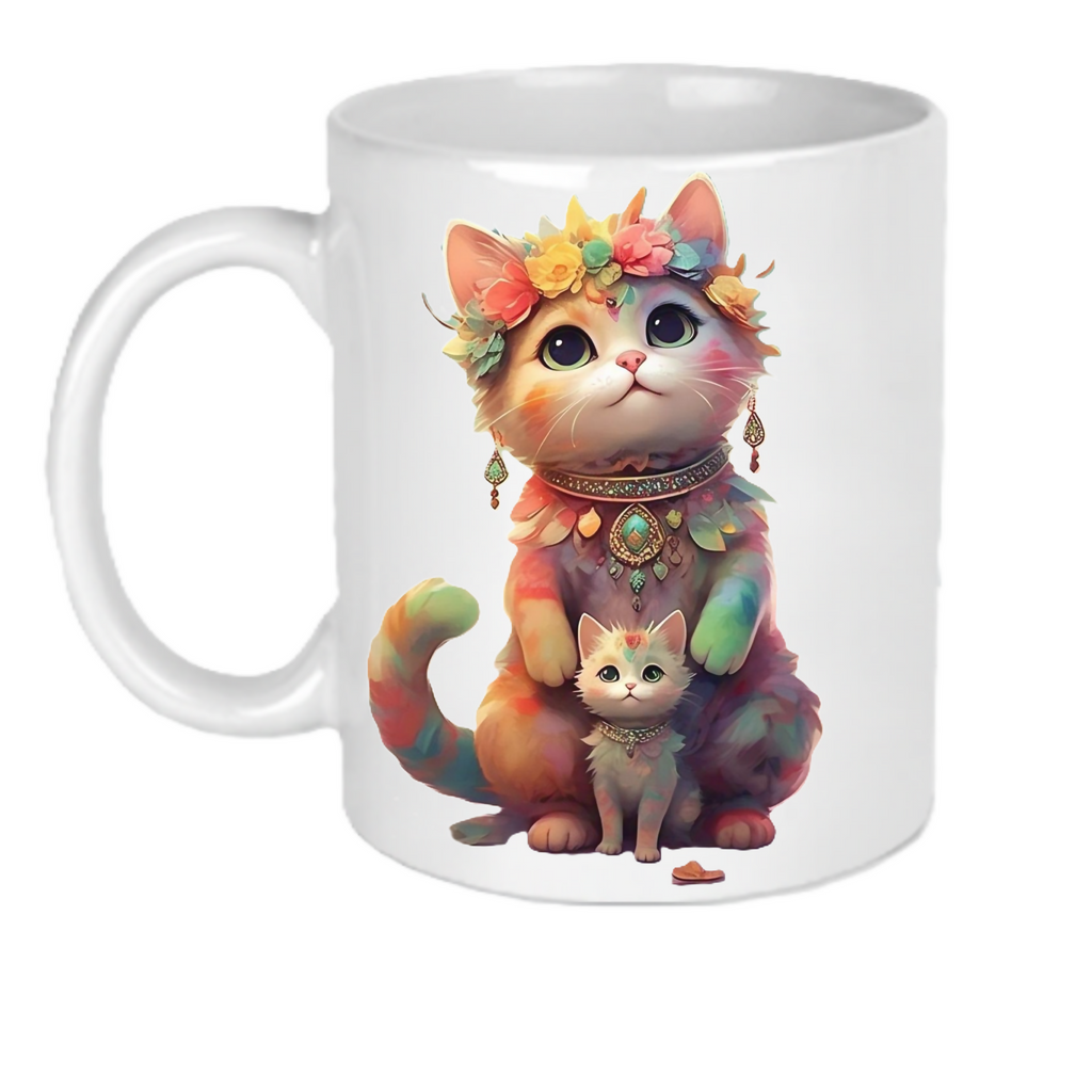 Purrfect-4 Ceramic Mug (ArtzyAi)