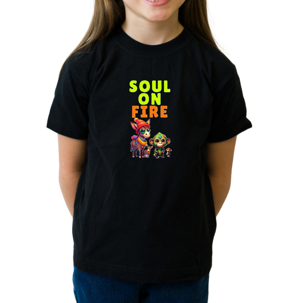 Soul On Fire 1 - Unisex Kids T-Shirt (ArtzyAi)