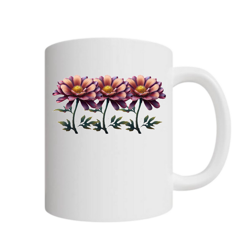 Petals & Palettes 7 - Ceramic Mug (ArtzyAi)