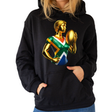 Green and Gold Rugby Players nr10 - Unisex Hoodie (Tackle and Try)