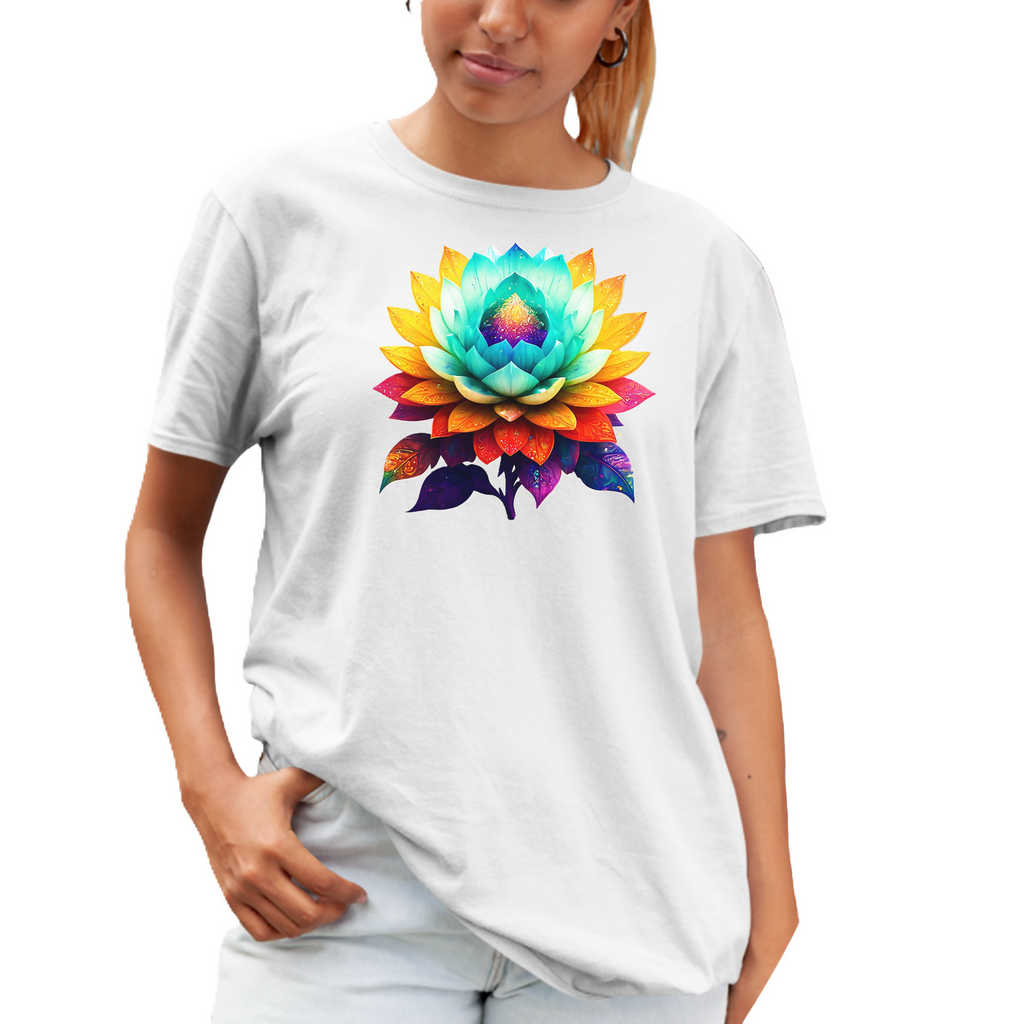 Flower Power-6 Ladies T-Shirt (ArtzyAi)