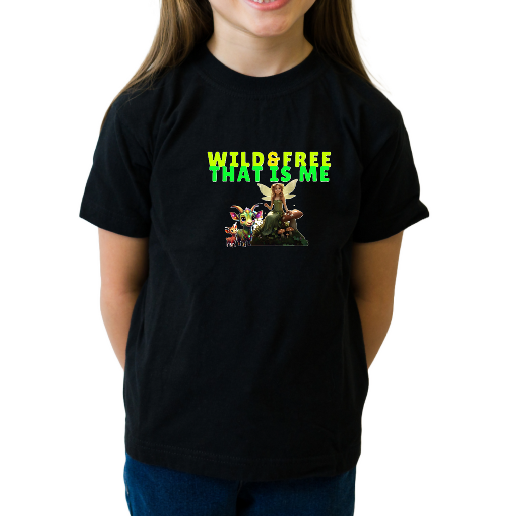 Wild & Free 1 - Unisex Kids T-Shirt (ArtzyAi)